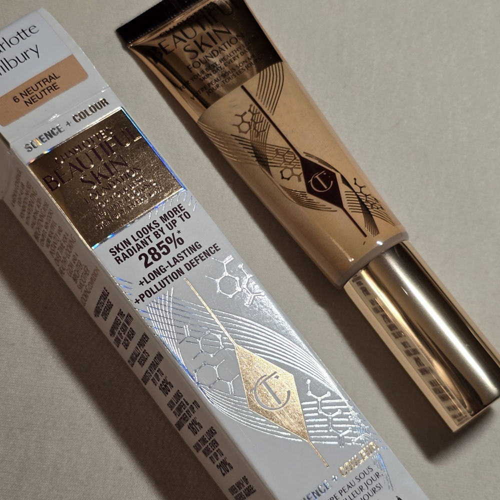Charlotte Tilbury Beautiful Skin Foundation 6 Neutral Perfecting Radiant Creamy